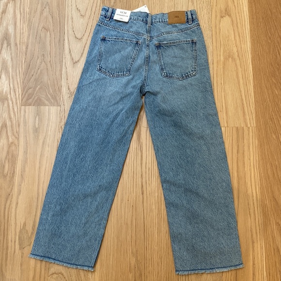 Zara straight fit jeans, size 11-12, blue. - Picture 2 of 2